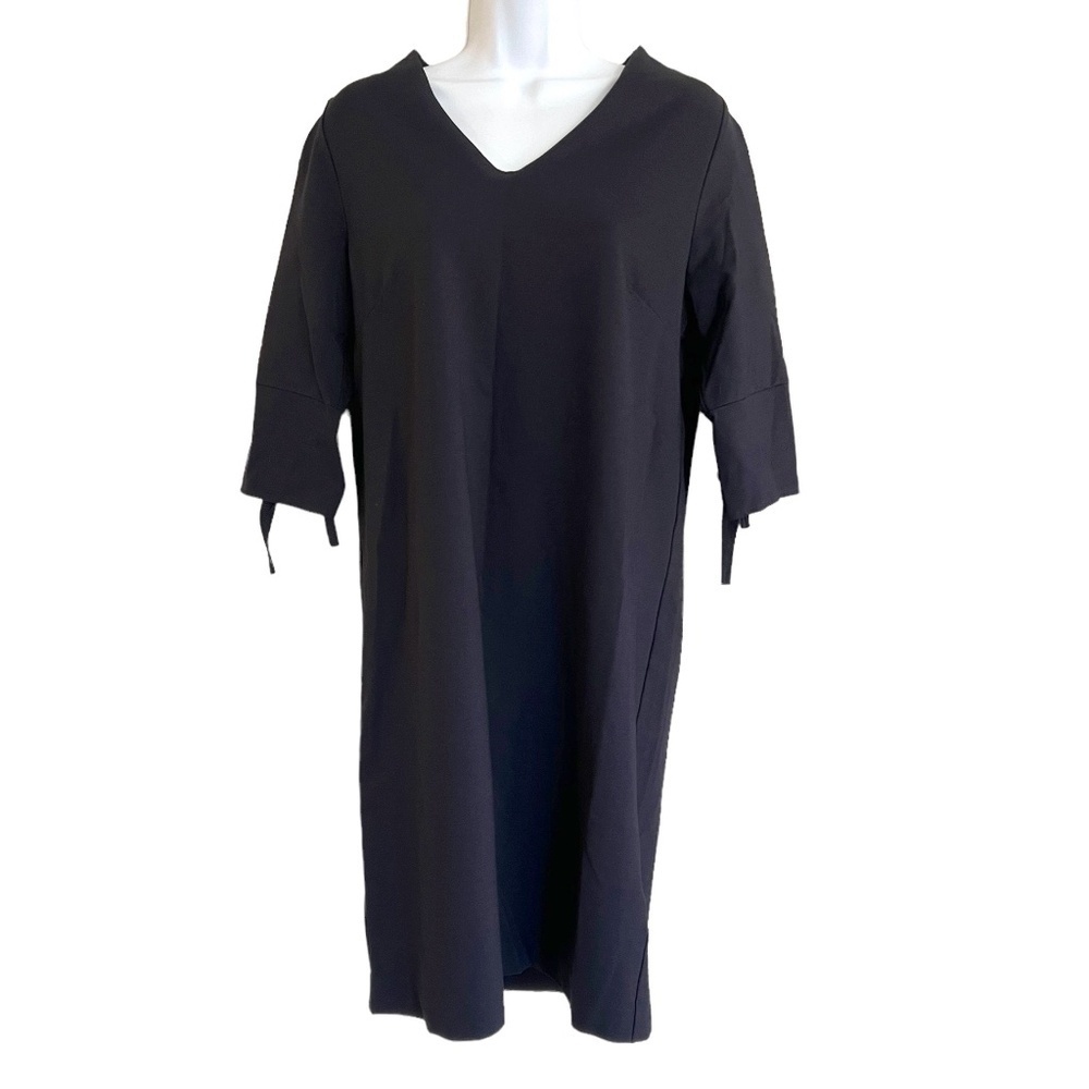 Zero | Navy Blue Dress | Sleeve Tie Detail